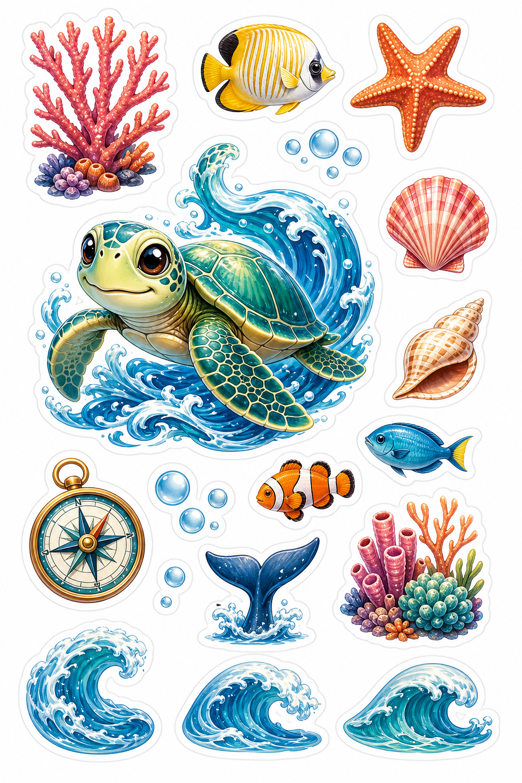 Type C Ocean Explorer sticker sheet concept